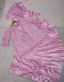 Light Pink Heavy Diamond Silk Ready To Wear Saree Blouse With Jacket image 2