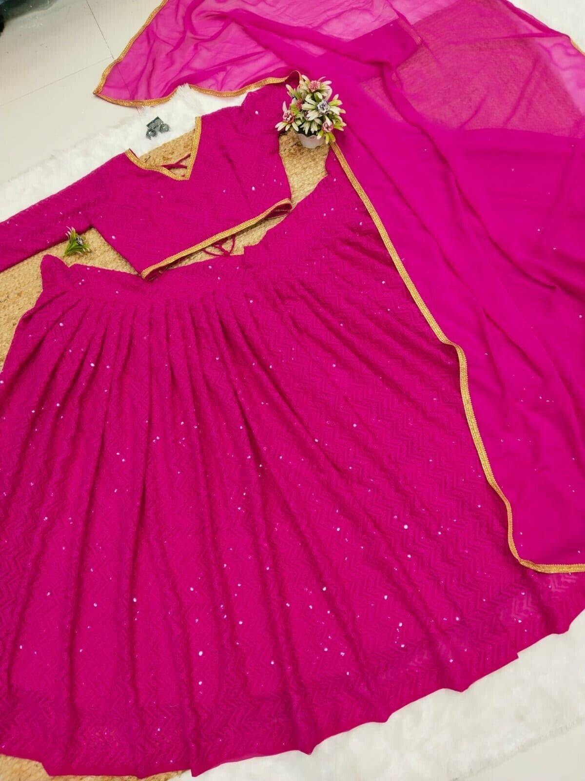 Premium Georgette & Sequence Work Lehenga Choli With Dupatta image 6