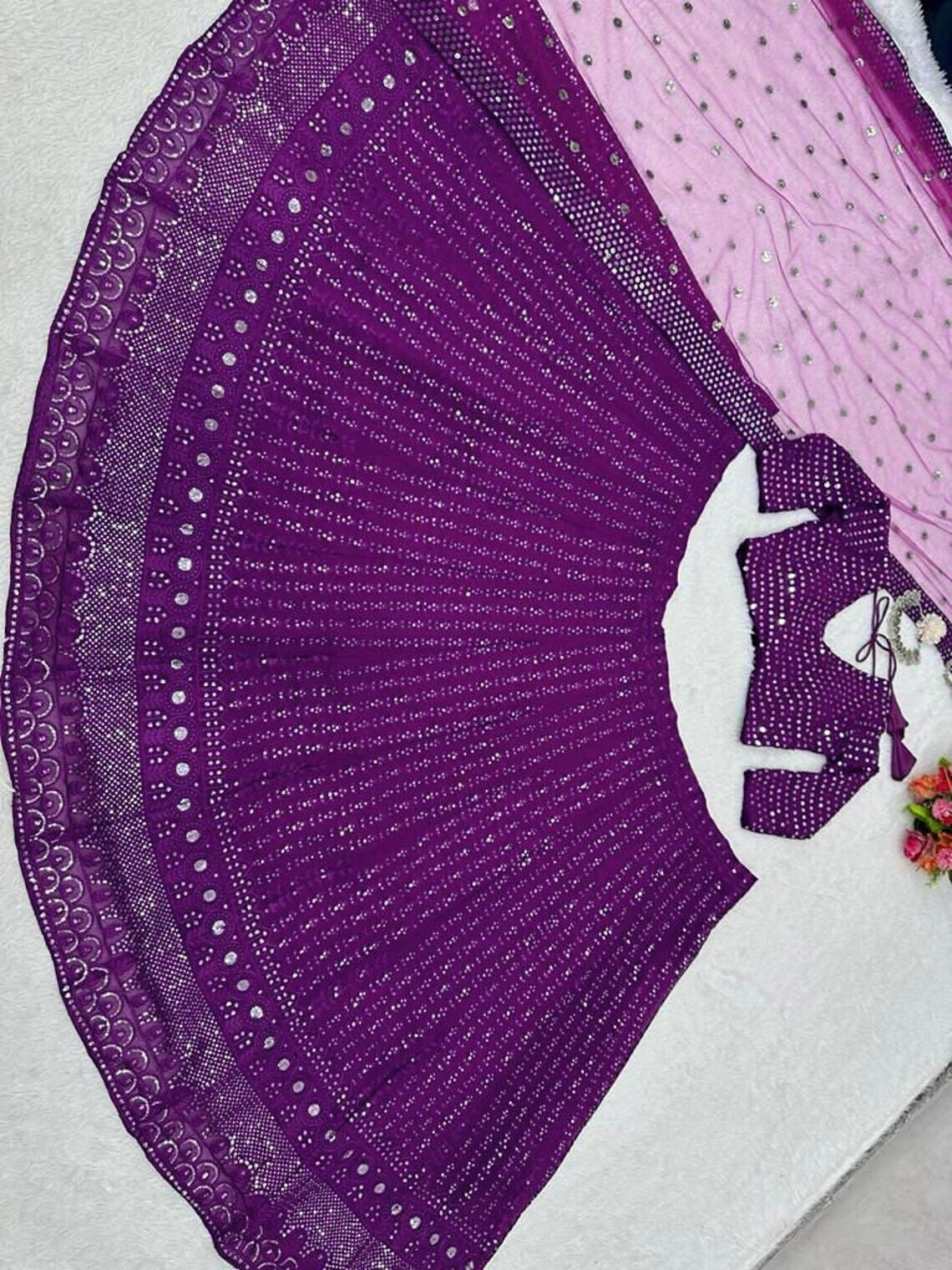 Faux Georgette With Embroidery Sequence Work Lehenga Choli With Dupatta image 6