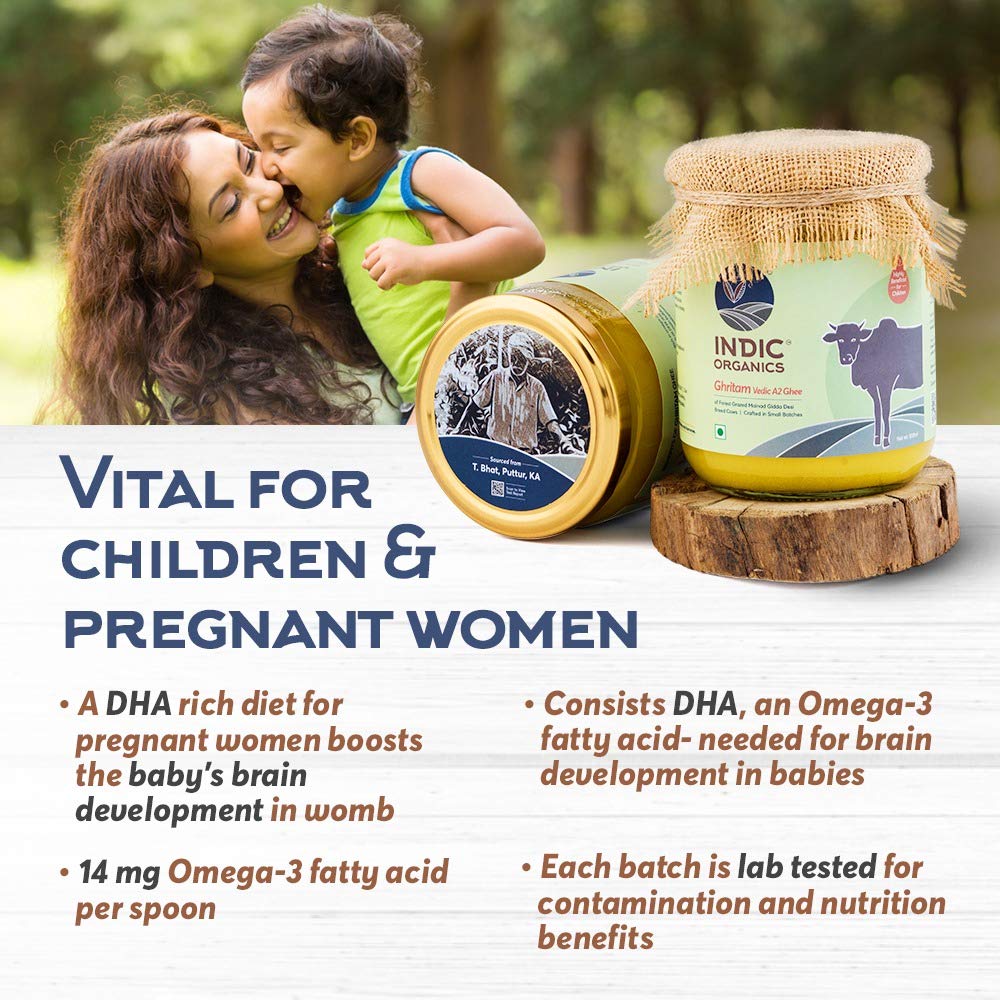 Indic Organics Forest Grazing Malnad Gidda Desi Cow's A2 Ghee - 500 ml - Pack of 1 image 6