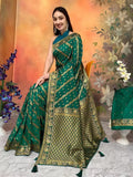 Women's Dola Silk Saree With Unstitched Blouse image 6