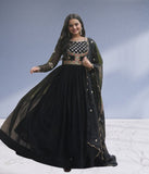 Faux Blooming with Sequins Embroidered work Anarkali Gown Long Dress image 6