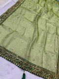 Royal Soft Organza With Heavy Embroidery Work Saree & Blouse image 6