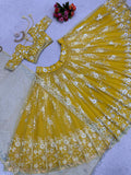 Soft Net Thread Sequence Work Lehenga Blouse Dupatta image 6