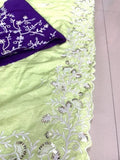 Dolla Silk Embroidery Work Saree image 6
