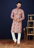 Designer Heavy Cotton Men'S Kurta Pajama Set image 1
