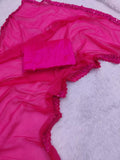 Rani Pink Georgette Embroidery Sequence Work Saree image 6
