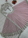 Faux Georgette Thread 9MM Sequence Work Lehenga Choli image 6
