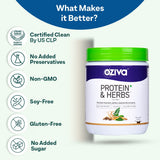 OZiva Protein & Herbs for Men - Chocolate - 500 gm (16 Servings) image 6
