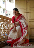 Wedding Wear Banarasi Soft Silk Saree & Blouse image 6