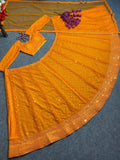 Faux Georgette With 9 MM Sequence Work Lehenga Blouse With Dupatta image 6