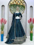 Malai Satin Silk With 3MM Sequence Work Lehenga Choli With Dupatta image 6