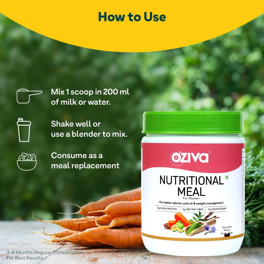 OZiva Nutritional Meal For Women - 16 Servings/ 500 gm image 6