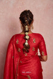 Rich Dola Cutdana Border With Rich Butta Work Saree&Blouse image 6