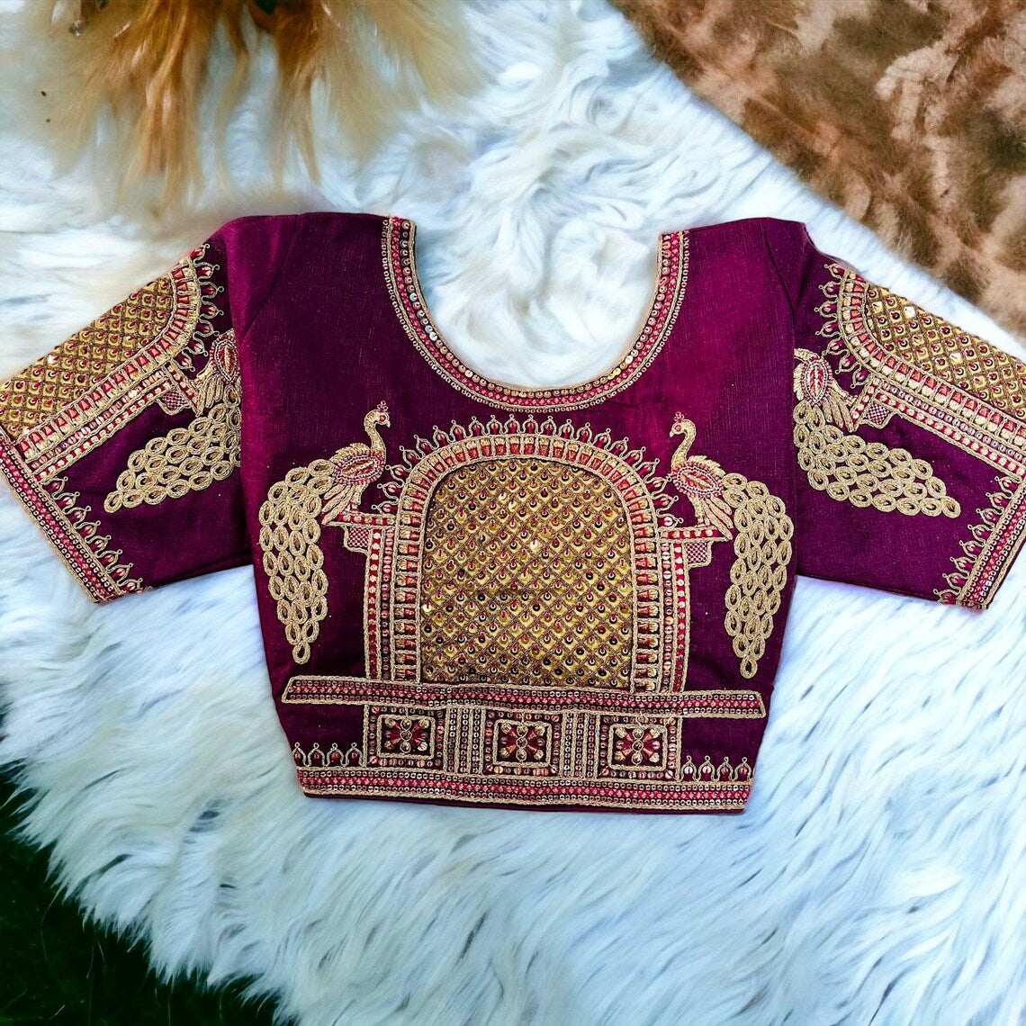 Silk Embroidery Work Blouse image 8