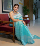 Soft Lichi Silk Saree With Unstitched Blouse image 6