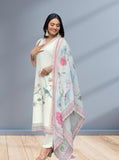 Tabbi Silk With Digital Prints Top Bottom With Dupatta image 6