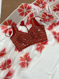 Smooth Georgette With Sequence Work  Saree & Blouse image 7