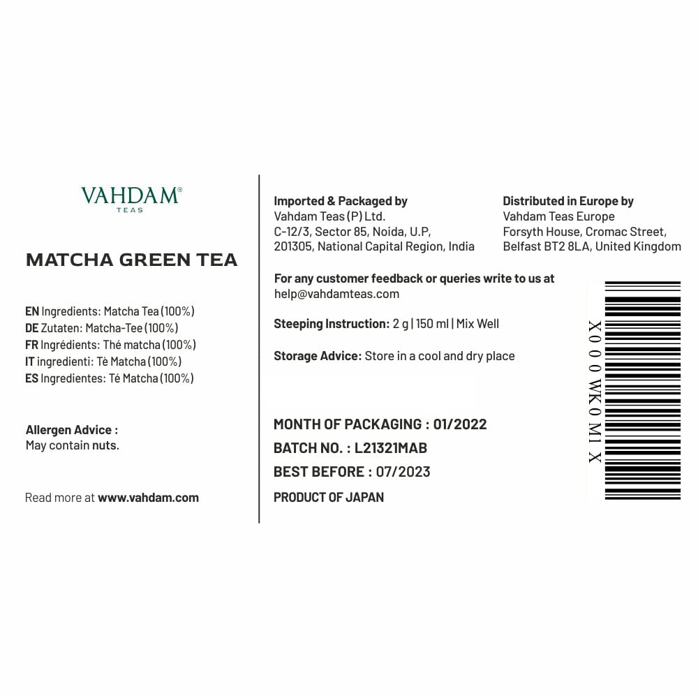 Vahdam Vanilla Matcha Green Tea Powder - 50 gm image 6