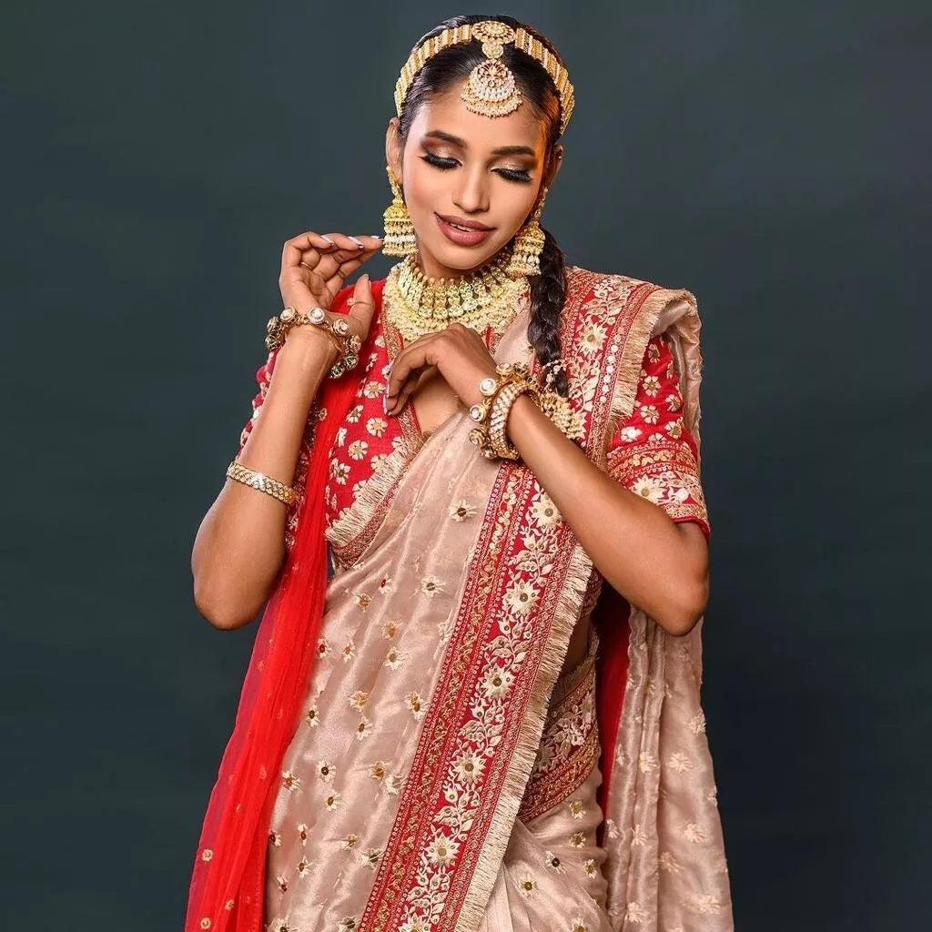Heavy Organza Silk Party Wear Saree & Blouse image 6