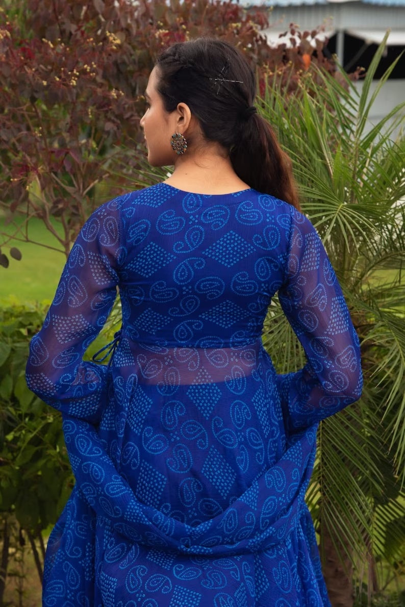 Heavy Georgette Long Gown Dresses & Dupatta image 6