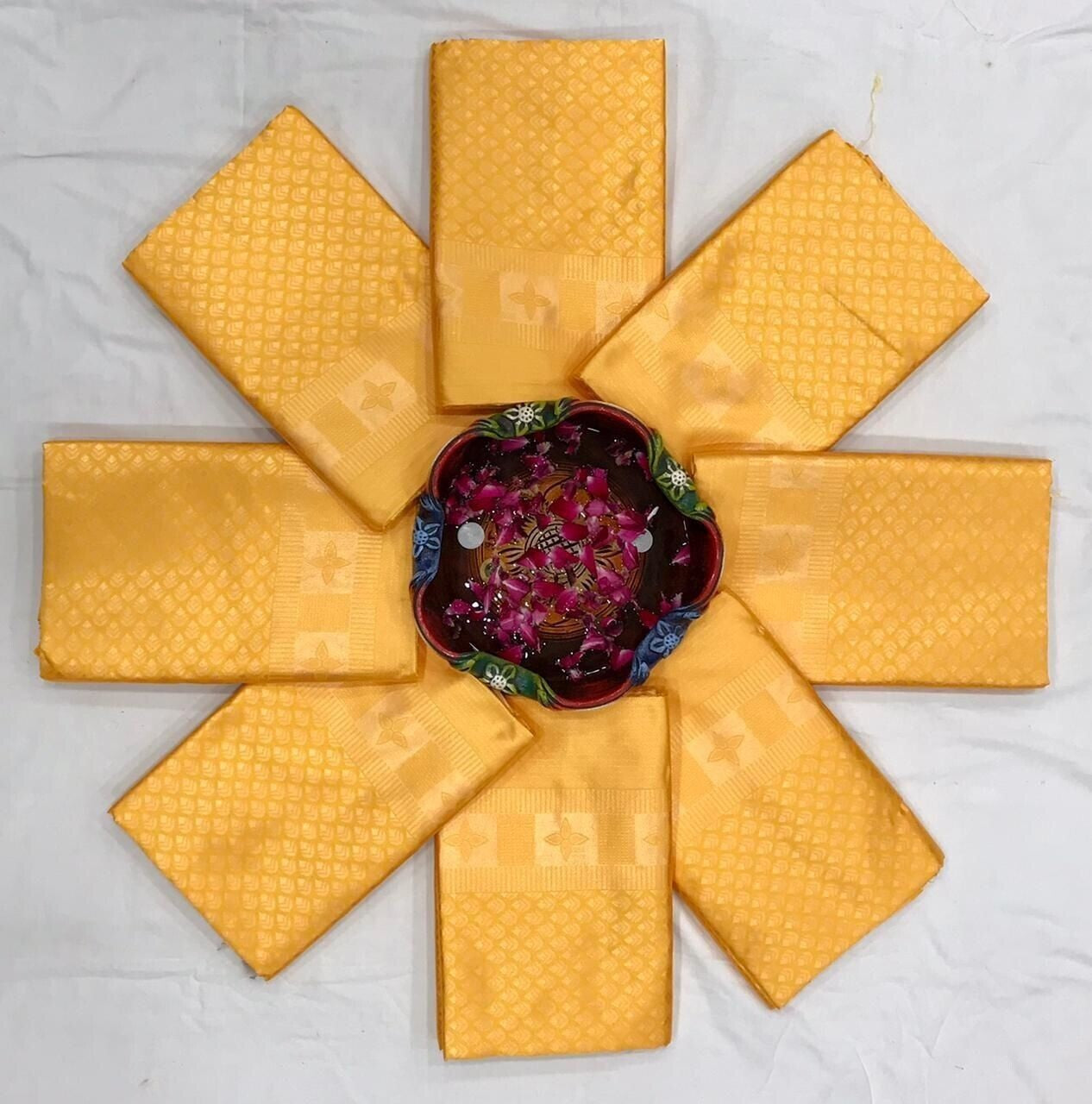 Yellow Color Soft Lichi Silk Sari image 6