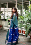 Soft Lichi Silk Saree For Women's, With Unstitch Blouse image 6