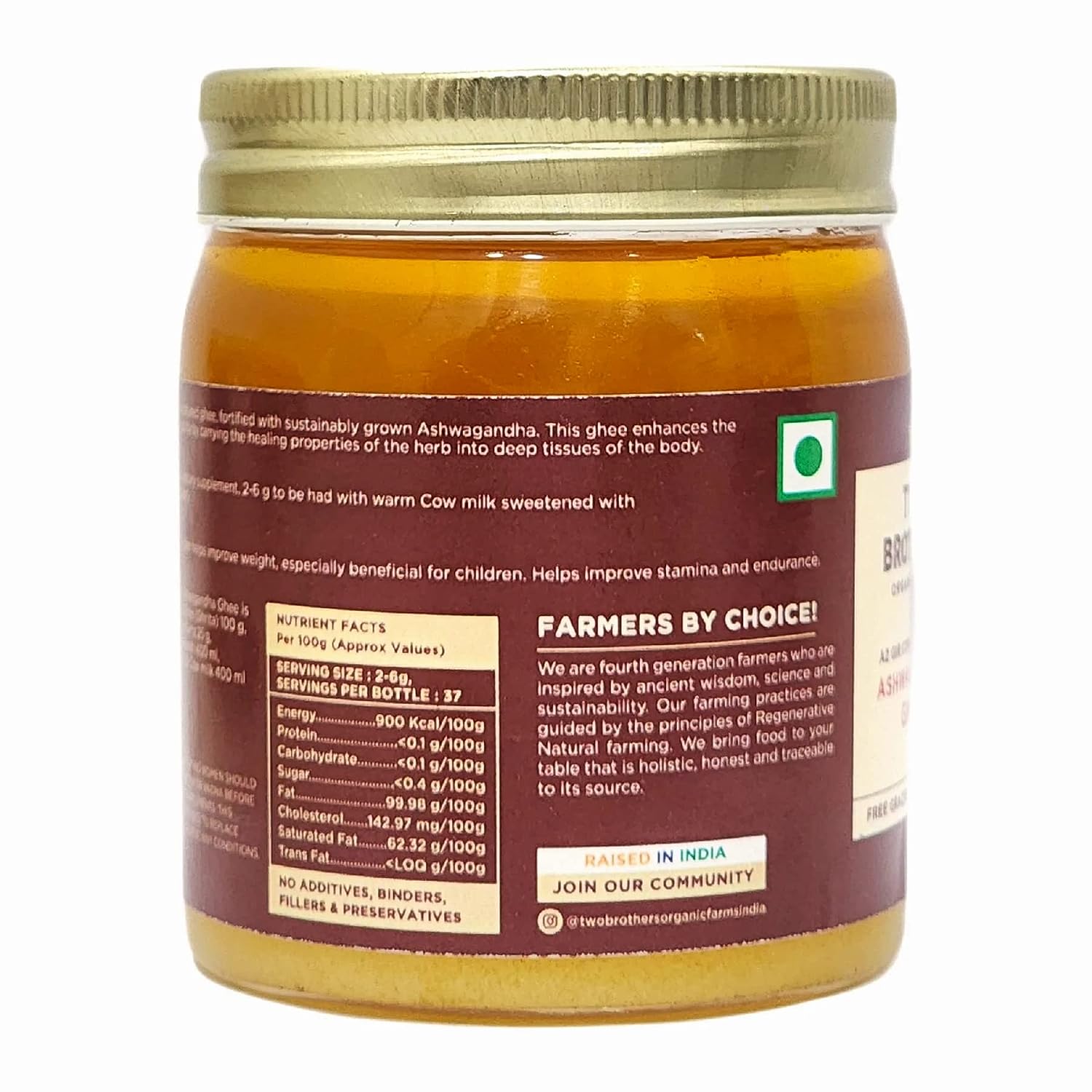 Two Brothers Organic Farms Ashwagandha Ghee image 6