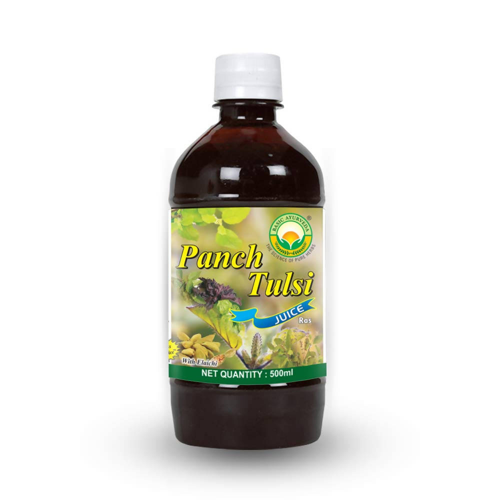 Basic Ayurveda Panch Tulsi Juice Ras - 500 ml image 4