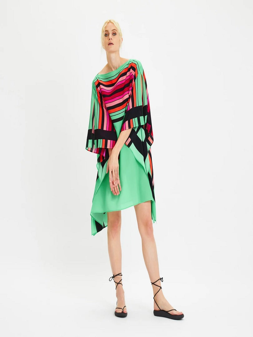 Striped Chelsea Georgette Short Kaftan Top For Women J5646 image 7