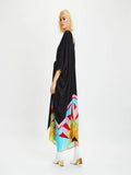 V-Neck Belt Style Black Chelsea Georgette Kaftan J5652 image 7