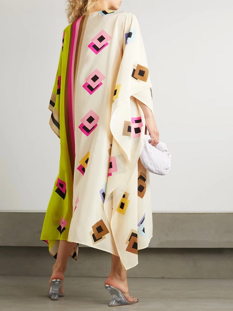 Women's French Moss Digital Printed Casual Wear Kaftans J5691 image 7