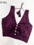 Fancy Party Wear Pleated Pattern Blouse image 7