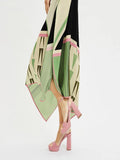 Lounge Wear Calf Length Boat Neck Style Women's Soft Silk Printed Kaftan J5601 image 7