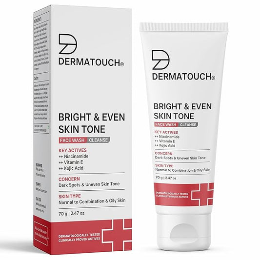 DERMATOUCH Bright & Even Tone Face Wash with Niacinamide & Kojic Acid – 70g | Daily Cleansing Gel image 1