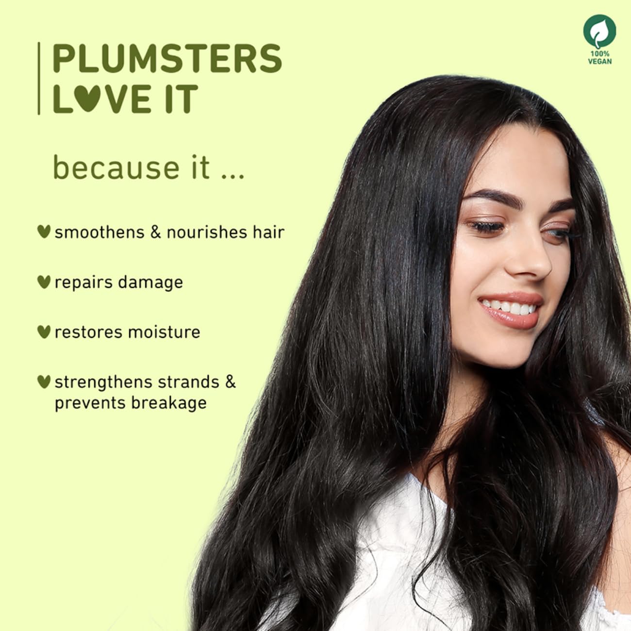 Plum Olive Hair Mask For Damaged Hair Coloured Hair, Salon Treated Hair :-250Gm image 2