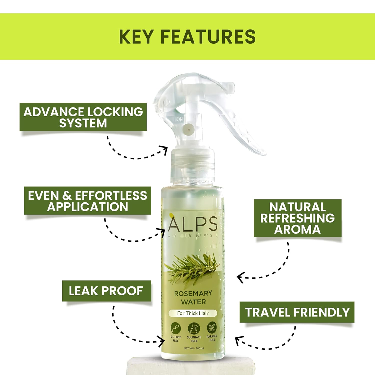 Alps Goodness Rosemary  Water Spray (200ml) and Rosemary & Curry Leaf Powder (50g) image 3
