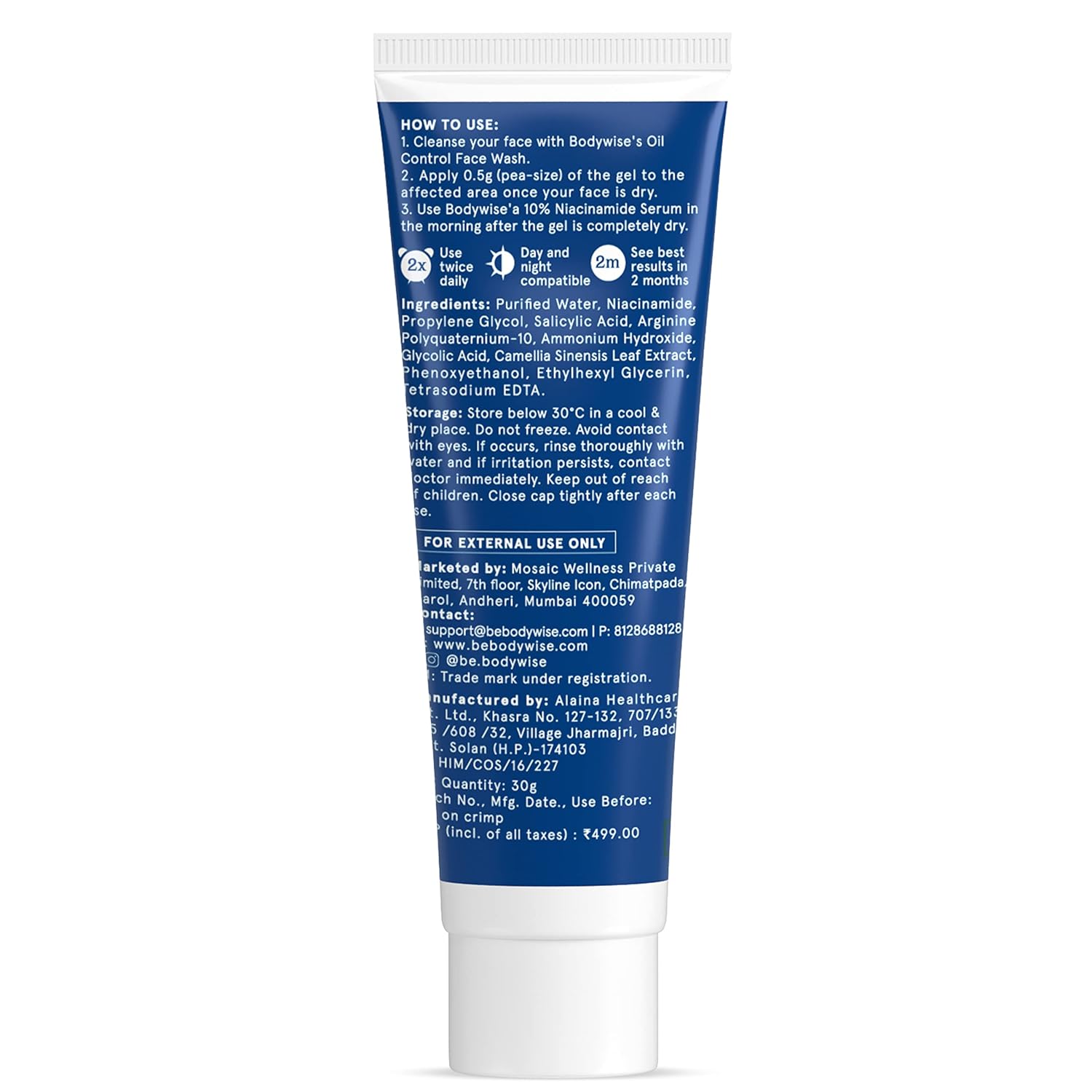 BeBodywise 2% Salicylic Acid Gel  -30 gm image 2