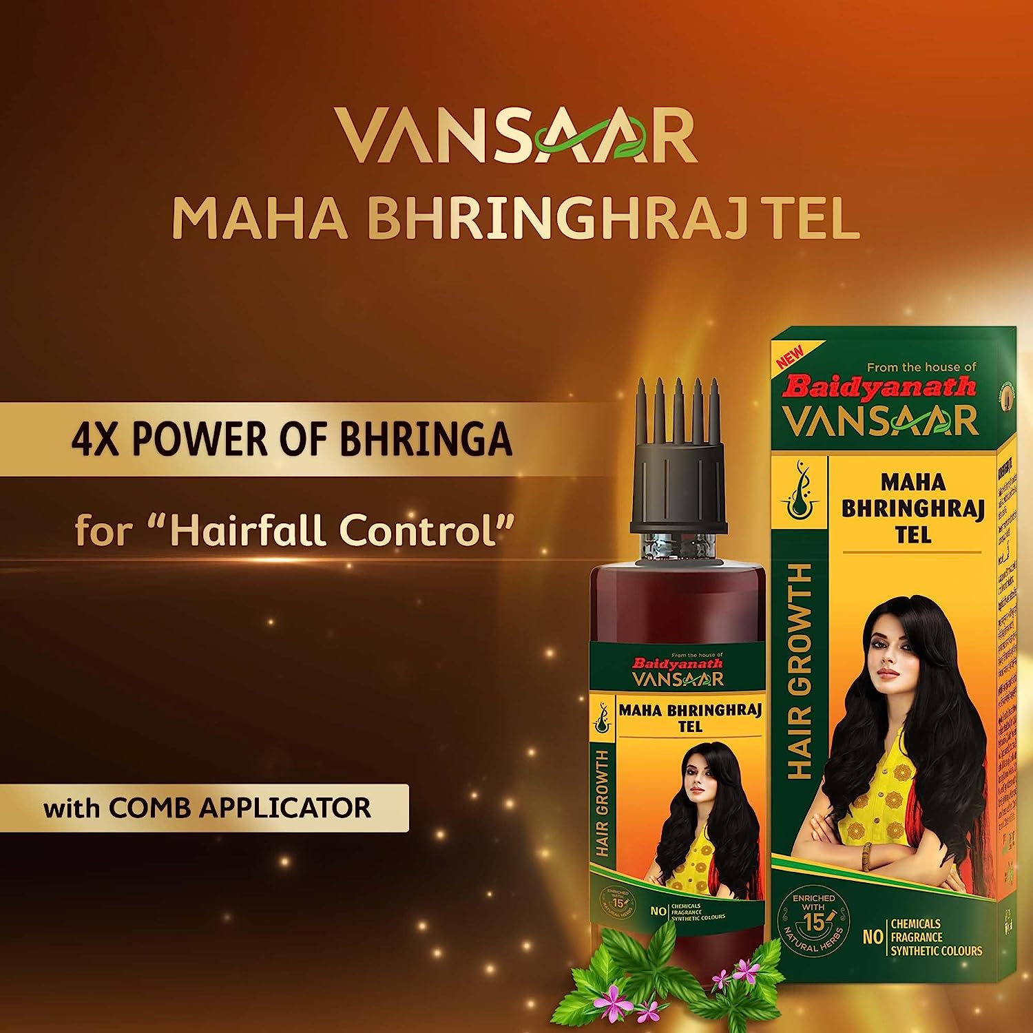 Baidyanath Vansaar Mahabhringraj Tel Hair Oil for Hair Growth - 200 ml image 2