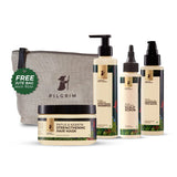 Pilgrim Amazonian Patuá Hair  FREE JUTE BAG  Shampoo (200 ml) + Patuá & AHA BHA Scalp Scrub (100 ml) + Patuá Hair Mask (200 gm) + Patuá Hair Serum (100 ml). image 1