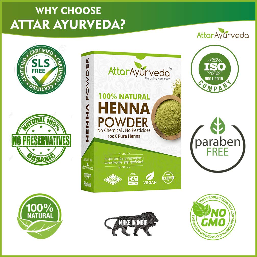 Attar Ayurveda Henna Powder - 200 gms image 2