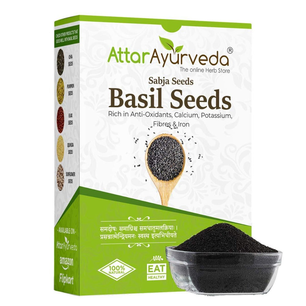 Attar Ayurveda Sabja Basil Seeds image 1