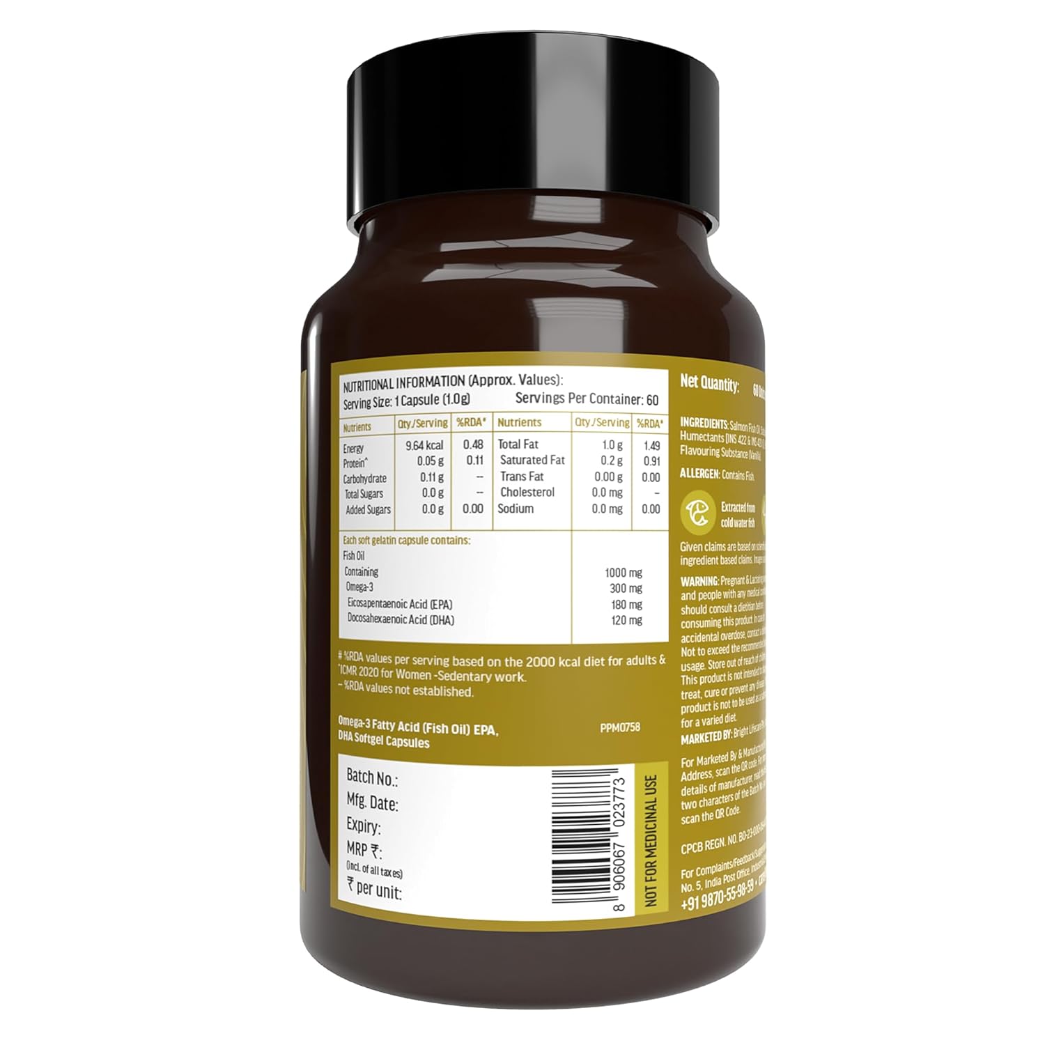 HealthKart hk vitals Salmon Omega 3 (60 Capsules) | image 2
