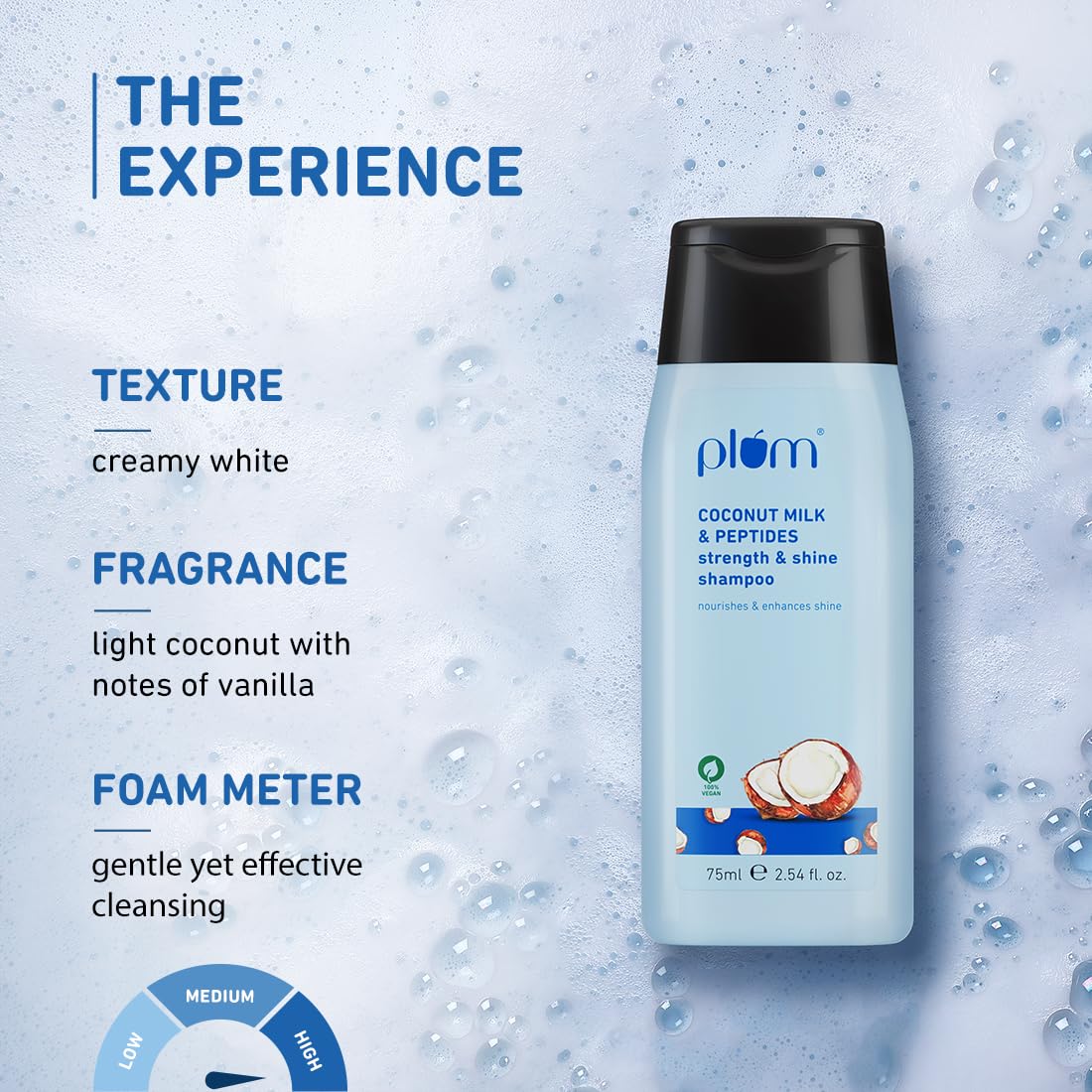 Coconut Milk & Peptides Strength & Shine Shampoo :- 75ml image 6