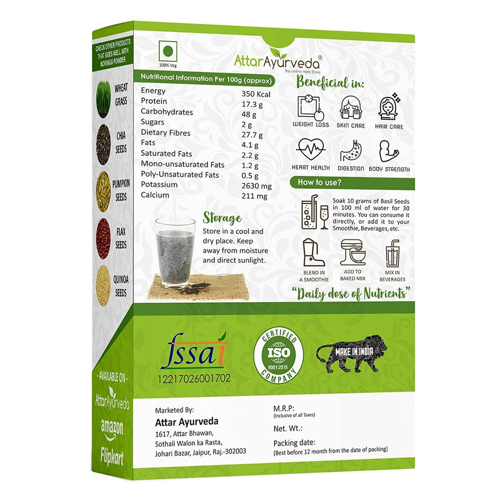 Attar Ayurveda Sabja Basil Seeds image 4