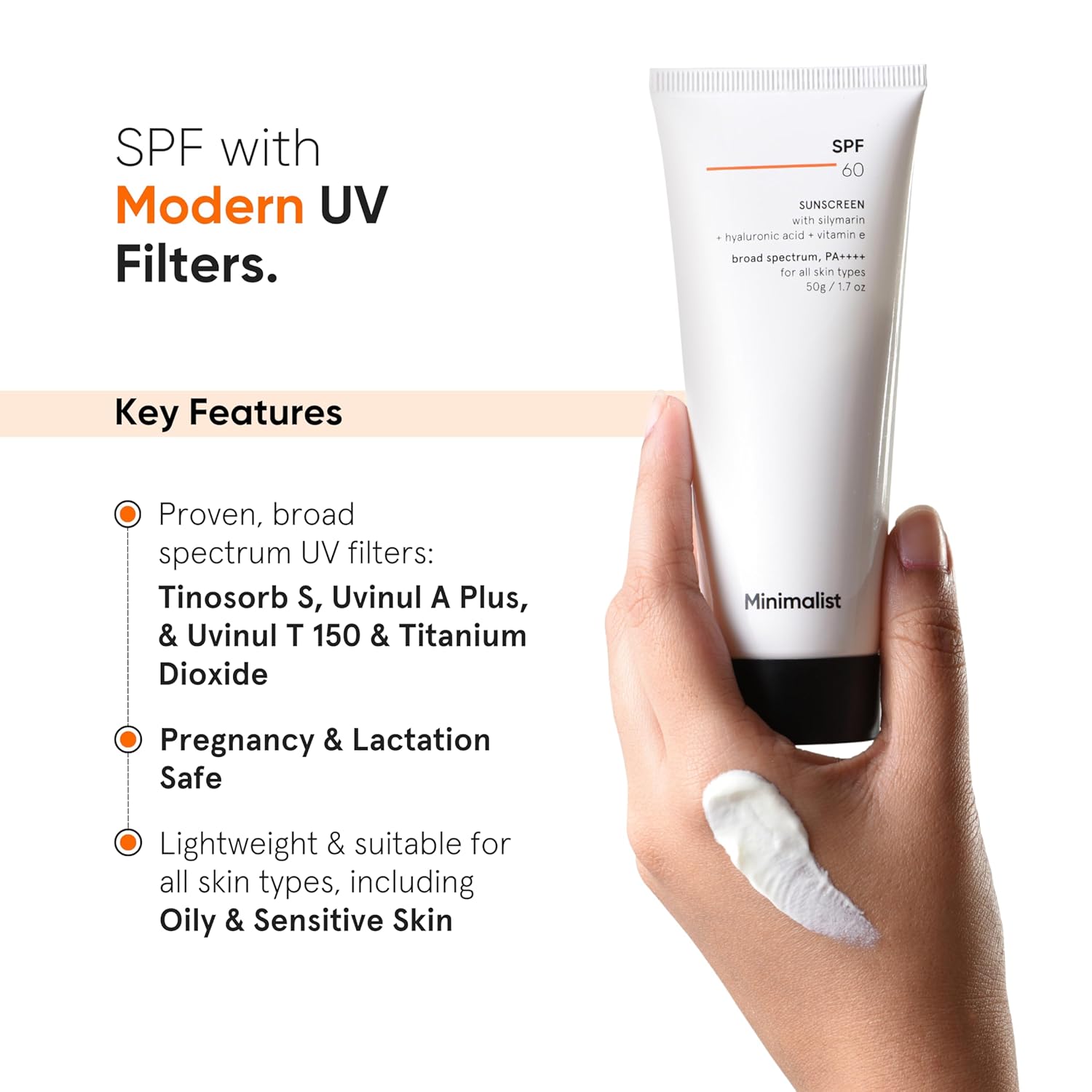 Minimalist Sunscreen SPF 60 PA ++++ | Broad Spectrum Sunscreen 50 gm image 2