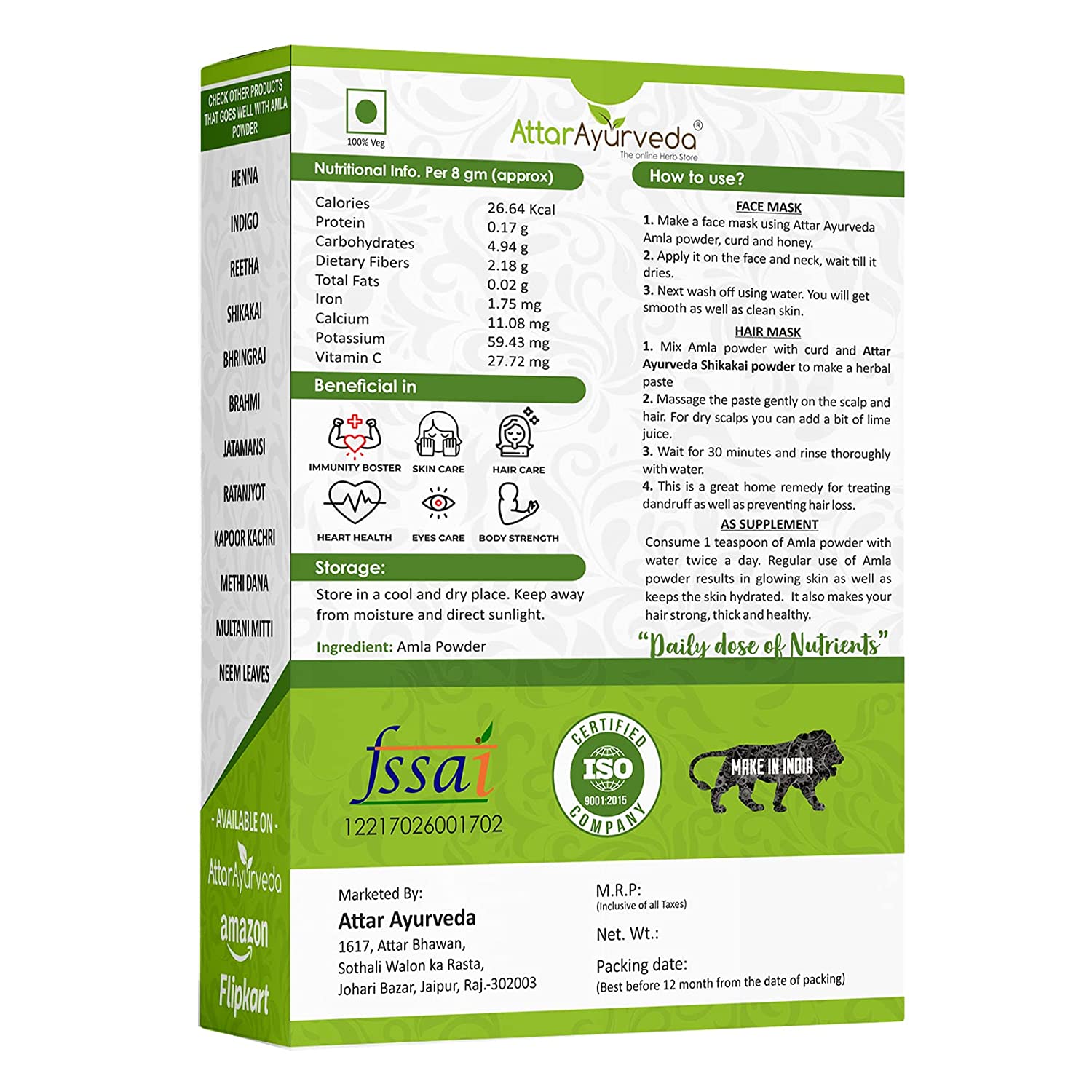 Attar Ayurveda Pure Amla Powder image 3