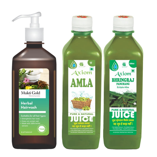 Axiom Mukti Gold Herbal Hair wash combo image 1
