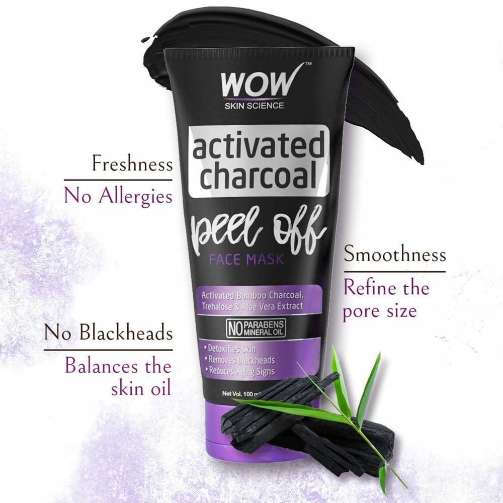 Wow Skin Science Activated Charcoal Peel Off Face Mask - 100 ml image 3