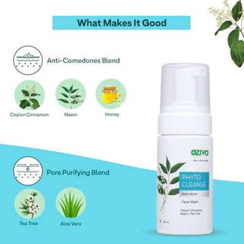 OZiva Phyto Cleanse Anti-Acne Facewash - 100 ml image 5